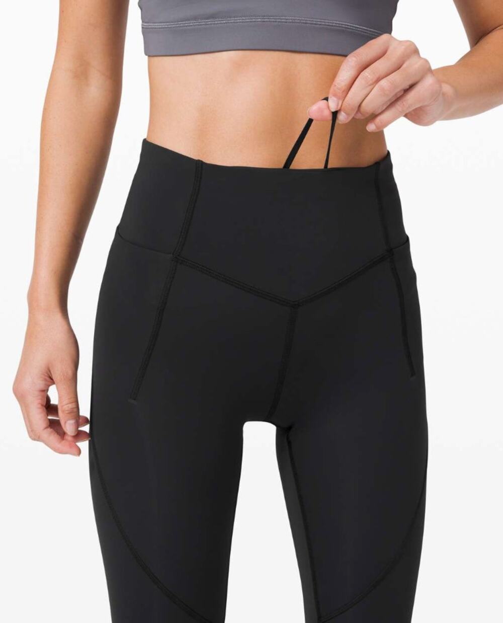 Lululemon Fine Force (MSRP $138) High Rise Athletic Leggings Size 10 Black